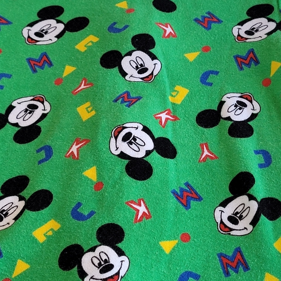 Disney Baby Boys Mickey Mouse Green Zip Up Footed Pajamas 6-9 Months - Picture 4 of 4